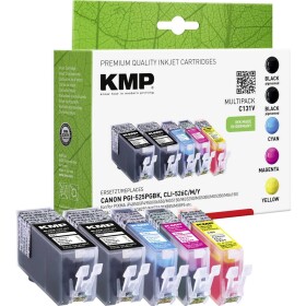 KMP Ink náhradní Canon PGI-525, CLI-526 kompatibilní kombinované balení černá, azurová, purppurová, žlutá C131V 1513,0055