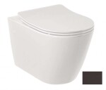 KLUDI - Resa R Závěsné WC se sedátkem SoftClose, Rimless, Spiralflush, matná černá 23WCSET39