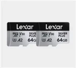 Lexar Professional SILVER PLUS microSDXC 64GB 2 ks / čtení: 205MBps / zápis: 100MBps / UHS-I / V30 (LMSSIPL064G-B2ANG)