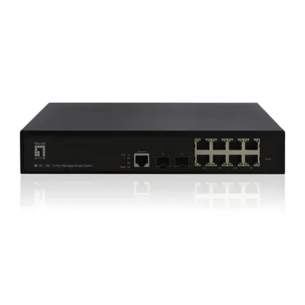 LevelOne GEL-1061 / Switch / 8x Gigabit RJ45 / 2x SFP / Managed L2 / 19" (GEL-1061)