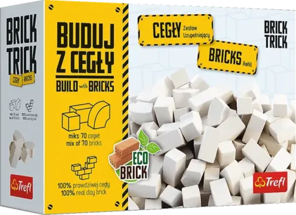 Trefl - Brick Trick Refill Stavební kostky bílé