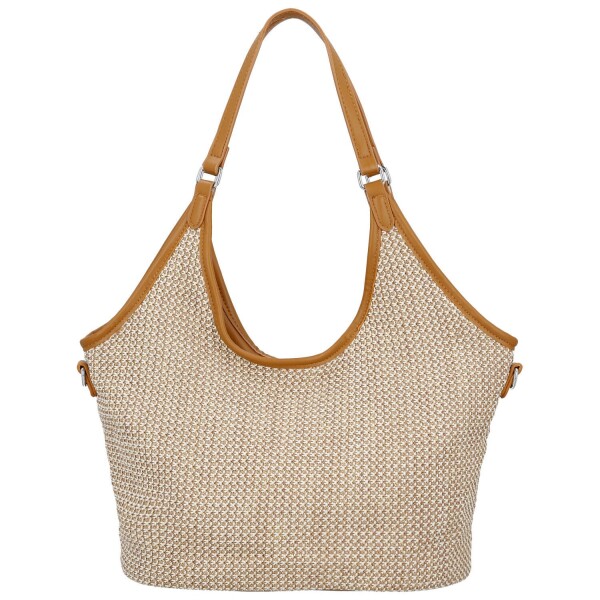 Stylová dámská kabelka na rameno Alfréda, světle hnědá