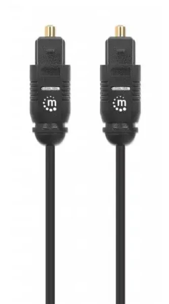 Manhattan Toslink černá / Optický audio kabel / M/M / 1 m / pozlacené konektory (356060)