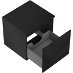 MEXEN/S - Rivel koupelnová skříňka pod umyvadlo 50 cm s deskou, 1 šuplík, reliéf , černá mat 91A20-05047-1-BFC71