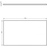 MEXEN - Uni vrchní deska 80, bílá lesk 91AXX-0804-464-18-00