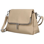 Stylová dámská koženková crossbody kabelka Kornelia, béžová