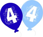 Balonky narozeniny 5ks s číslem 4 pro kluky- balonky.cz Balonky narozeniny 5ks s číslem 4 pro kluky- balonky.cz