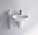 DURAVIT - D-Code Umývátko 450x340 mm, s přepadem, s otvorem pro baterii, bílá 07054500002