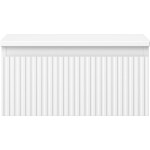 MEXEN/S - Rivel koupelnová skříňka pod umyvadlo 50 cm s deskou, 1 šuplík, reliéf , bílá mat 91A20-05023-1-BFC01