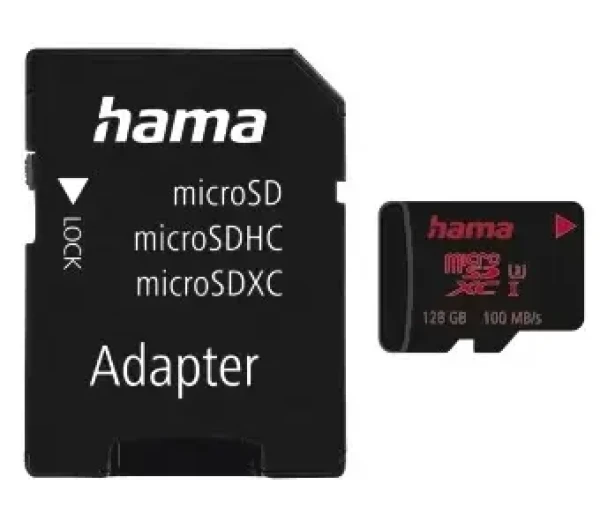 Hama microSDXC 128 GB + adaptér / Paměťová karta / UHS-I U3 / V30 / 80 MB/s
