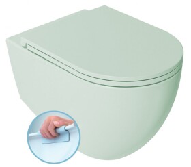 ISVEA - INFINITY závěsná WC mísa, Rimless, 36,5x53cm, zelená mint 10NF02004-2T