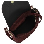 Stylová dámská kožená crossbody kabelka Chiara Weia, vínová