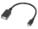 LogiLink USB-A - Micro-USB B černá / OTG kabel / USB 2.0 / 0,2 m (AA0035)