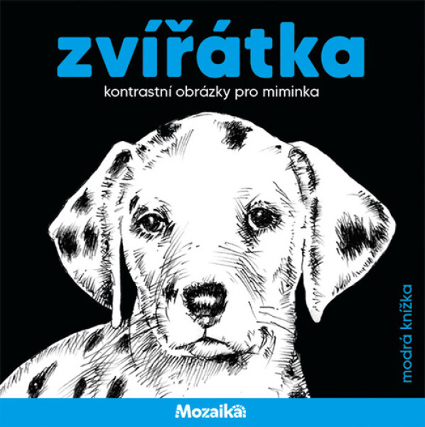 Zvířátka kontrastní obrázky pro miminka - modrá knížka