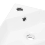 Rohové umyvadlo SAT Mood 56x34 cm otvor pro baterii, s přepadem SATM5634 SATM5634