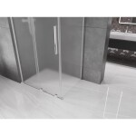 MEXEN/S - Velar L sprchový kout, posuvné dveře 100 x 90, dekor, chrom 871-100-090-33-01