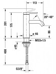 DURAVIT - C.1 Umyvadlová baterie, chrom C11020002010