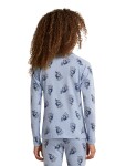 Dětské merino triko dlouhý rukáv ICEBREAKER Kids Merino 200 Oasis LS Crewe Bear Tour AOP, Zinc Blue/Aop velikost: 3
