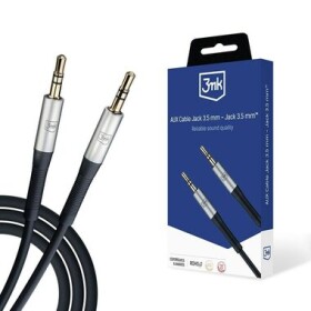 3mk audio kabel 3.5 mm jack - 3.5 mm jack černá / délka 1 m (5903108528771)