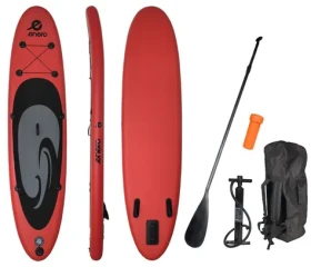 ENERO Paddleboard červeno-černo-šedý / 320 × 76 × 15 cm / nosnost 140 kg / vč. pádla a pumpy (1034065)