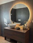 Kielle - Idolio Zrcadlo s LED osvětlením a vyhříváním, průměr 100 cm 50324071