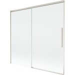 MEXEN/S - Rox vanová zástěna 2-křídlová posuvná 170 x 150, transparent, nikl kartáčovaný 8C9-170-001-97-00
