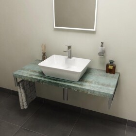 SAPHO - AVICE deska pod umyvadlo 100x50cm, tl.5cm, aquamarine AV106