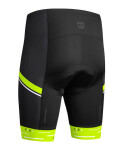 Pánské cyklistické kraťasy ETAPE RACING 2.0, černá/žlutá fluo (protiskluzové silikonové zakončení, velikost L)