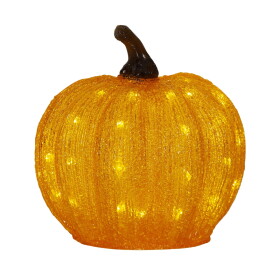 STAR TRADING Venkovní LED osvětlení Harvy Pumpkin 28 cm, oranžová barva, plast