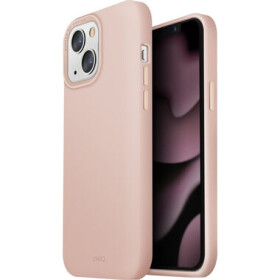 Pouzdro UNIQ Lino Blush Pink MagSafe Compatible iPhone 13 růžové