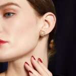 Náušnice s bílou perlou Aliénor, Zlatá Bílá