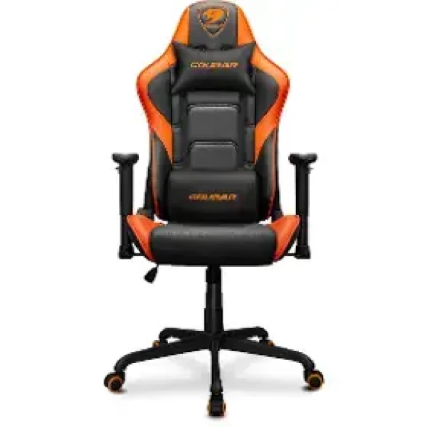 COUGAR Armor Elite černo-oranžová / Herní židle / nastavitelná / syntetická kůže / pojezd. kolečka / nosnost 120 kg (CGR-ARMOR ELITE-O)