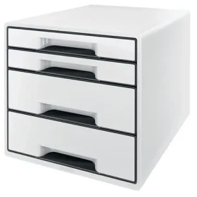 LEITZ WOW CUBE bílá / Zásuvkový box / 4 zásuvky / plast (52521001)