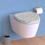 Eisl - Duroplastové WC sedátko se zpomalovacím mechanismem SOFT-CLOSE MOSAIC GREY, ED82118 ED82118