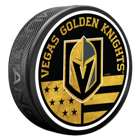 Mustang Puk Vegas Golden Knights NHL American Flag Pat Puck