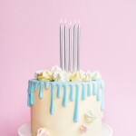 PartyDeco Svíčky stříbrné 12,5 cm 12 ks