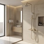REA - Sprchový set Foss Clif Brush Gold REA-P3913