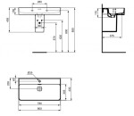 IDEAL STANDARD - Strada II Umyvadlo 80x43 cm, s přepadem, s otvorem pro baterii, s Ideal Plus, bílá T3001MA