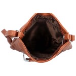 Příjemná dámská koženková crossbody s výraznou ozdobou Alice, koňaková