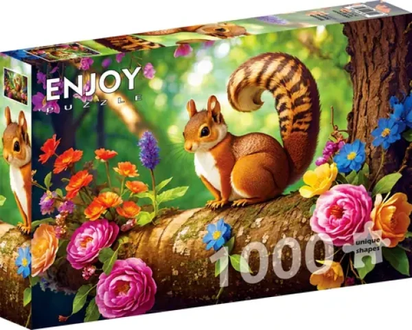 ENJOY Puzzle Kvetoucí veverka