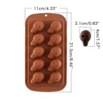Dortisimo Silikonová forma na čokoládu Lebky