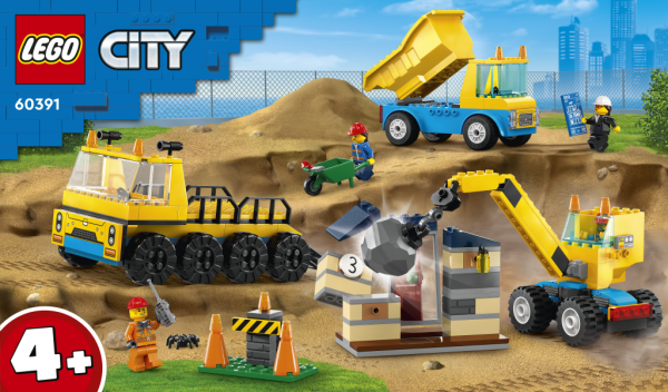 LEGO® City 60391 Vozidla ze stavby a demoliční koule - LEGO® DOTS