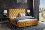FRONTI Postel MODEL 06 140x200 hořčicová - MAGIC VELVET 2212