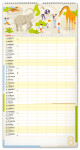 Nástěnný kalendář 2026 NOTIQUE - Rodinný plánovací XXL, 33 x 64 cm