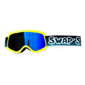 Swaps Kids dětské motokrosové brýle žluté/modré/iridium modré