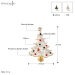 Vánoční brož se zirkony Christmas Tree 4 - vánoční stromeček, Barevná/více barev
