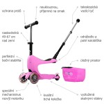 Micro Mini2go Deluxe Plus Pink - ZDARMA dopravné a Zdravá láhev! (barva růžová dle vyobrazení!)