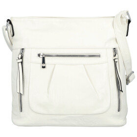 Stylová dámská koženková crossbody kabelka Minja, bílá