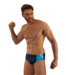 Pánské plavky slipy 402 - Sesto Senso černá s červenou 3XL