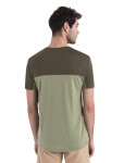 Pánské merino triko krátký rukáv ICEBREAKER Mens 125 Cool-Lite Sphere III SS Tee Colour Block, Lichen/Loden/Cb velikost: S